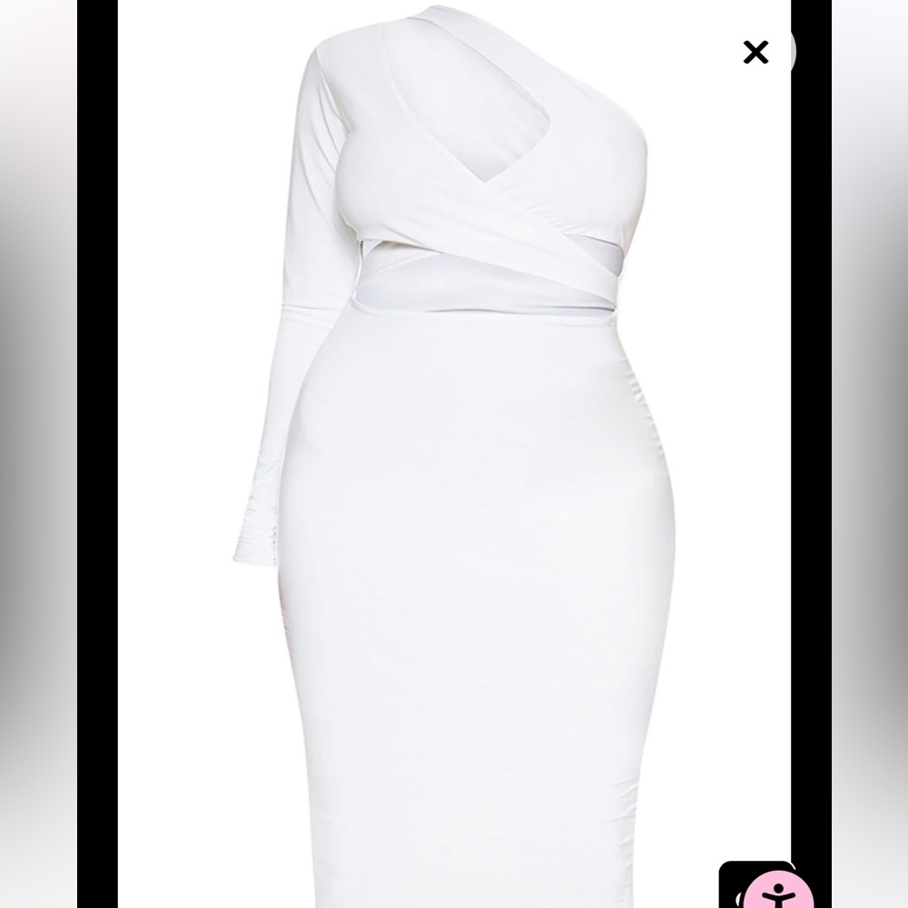 Pretty Little Thing Cut Out One Shoulder Midi Dress